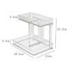 2 Layers Makeup Organizers Countertop Versatile Bathroom Counter Organizer Modern Style Cosmetic Make Up Organizers for Desktop, Vanity, Bathroom, Office (Clear White) view 2