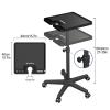Salon Stations for Hair Stylist, Salon Tray on Wheels,Tray Cart with 2 Magnetic Bowls, for Barber Shop and SPA Shop view 3
