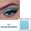Erinde Glitter Shimmer Sparkle Eyeshadow Palette, Blue Glitter Sparkle Eye Shadow Makeup, Single Monochrome Long-Lasting Eye Makeup, Smooth Formula, Vegan & Cruelty-Free, C07 Blue Silver Sparkle view 2