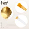 18 Pcs Esthetician Skincare Set with Golden Facial Bowls, Fan and Flat Brushes, Stainless and Plastic Tools for Face Treatment view 2