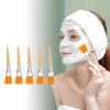 5pcs Makeup Fan Brush Set | Soft High - Density Fiber Wool | DIY Wood Handle Facial Applicator Brush for Mud Cream/Clay Mask/Skincare | Sturdy & Easy to Maintain view 2