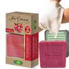 Airobazar Pomegranate Seed Essence Soap 3 in 1 Set: Natural Soap Bar, Soap Tray & Washcloth for Gentle Skin Care view 1