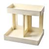 2 Layers Makeup Organizers Countertop Versatile Bathroom Counter Organizer Modern Style Cosmetic Make Up Organizers for Desktop, Vanity, Bathroom, Office (Cream Yellow) view 1
