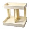 2 Layers Makeup Organizers Countertop Versatile Bathroom Counter Organizer Modern Style Cosmetic Make Up Organizers for Desktop, Vanity, Bathroom, Office (Cream Yellow) view 4
