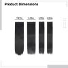 24-Inch Black Clip-in Curly Hair Extensions, Heat-Resistant Synthetic, 4-Piece Set, Natural Soft Look, Easy Wear and Remove, Adds Volume & Style view 4