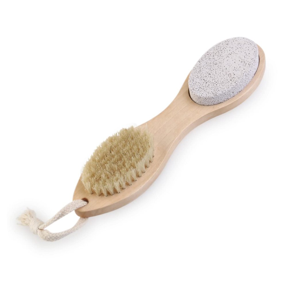 SHERCHPRY Foot Exfoliating Brush with Pumice Stone Nail Scrubber and Reducer Dead Skin Remover for Smooth Feet for Home Foot Care