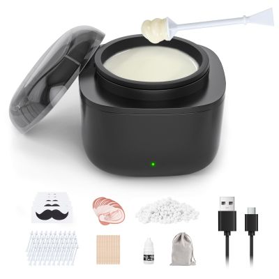 CAVSTORM Nose Wax Kit Men, Nose Hair Waxing Kit with 158F Smart Temp Control, 40 Sticks, 100g Wax, Painless Nose Hair Removal with USB-C Fast Heating, Upgraded Capacity, Multi-Accessories
