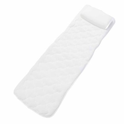 Full Body Bathtub Pillow, Soft Comfortable Neck Back Support, Slip Safe Bath Tub Pillow Mat for Home, Hotel & Spa (Polyester Fiber, 51.18 X 15.75 Inches)