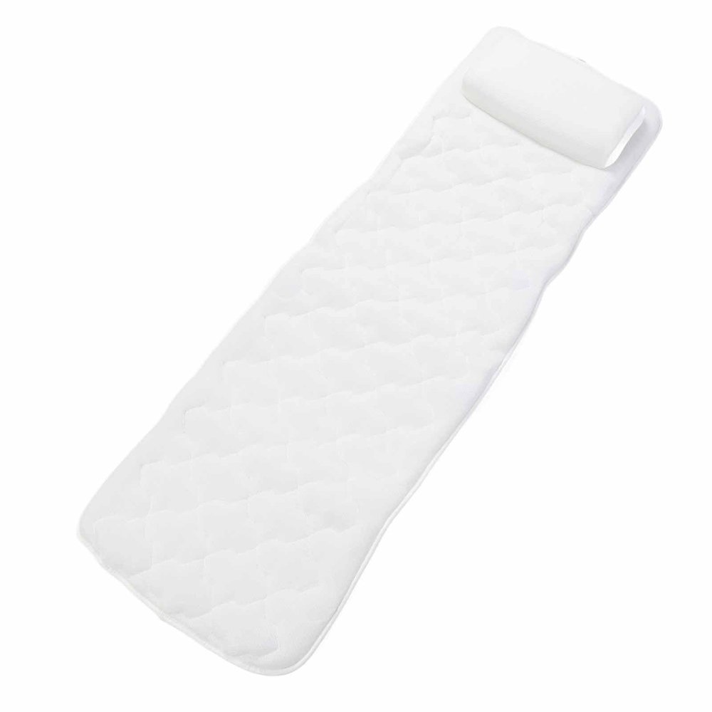 Full Body Bathtub Pillow, Soft Comfortable Neck Back Support, Slip Safe Bath Tub Pillow Mat for Home, Hotel & Spa (Polyester Fiber, 51.18 X 15.75 Inches)