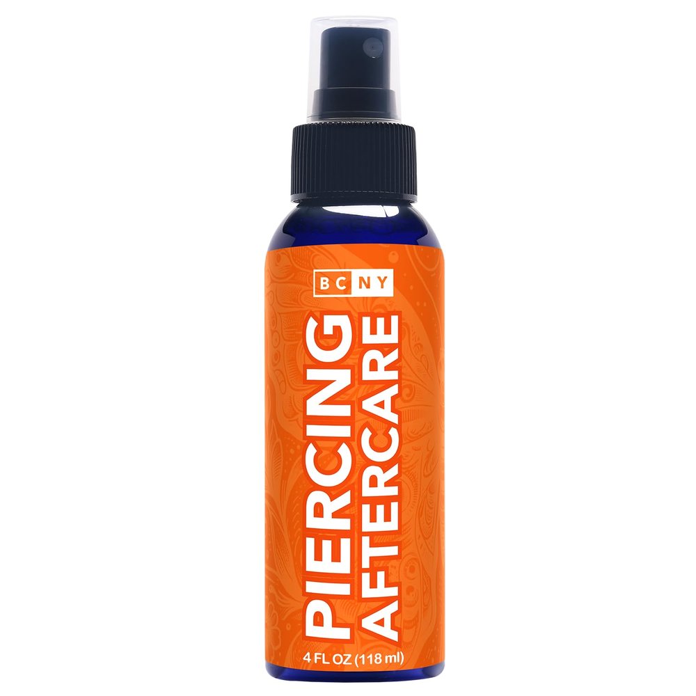 Body Candy Piercing Aftercare Spray - Saline Cleaning Solution for Nose Belly Ear Piercing - Piercing Bump Keloid Removal - Natural Sea Salt Cleaner - Made in USA