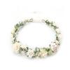 PoshMyra Greenery Flower Crown for Girls White Floral Holo Hair Headpiece bride Wreath Bridemaid Crown Rustic Wedding Women Garland Photo Prop Headband for Adult view 1