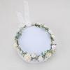 PoshMyra Greenery Flower Crown for Girls White Floral Holo Hair Headpiece bride Wreath Bridemaid Crown Rustic Wedding Women Garland Photo Prop Headband for Adult view 3