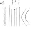 HAPNEWEY 16G 18G Piercing Taper & Ball Grabber Tool -Flat Back Earrings Applicator Tool,Body Piercing Kit for Changing Jewelry view 1