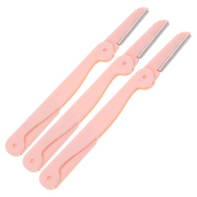 VALICLUD 3pcs Portable Eyebrow Razor with Foldable Design Lightweight Eyebrow Trimmer for Women Use Makeup Tool for Precise Shaping