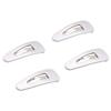 Parcelona French Mini Set of 4 Small Celluloid Acetate Snap Hair Clips No Slip Fashion Durable Styling Women Hair Accessories Girls Snap Hair Barrette, Made in France (Silver) view 1