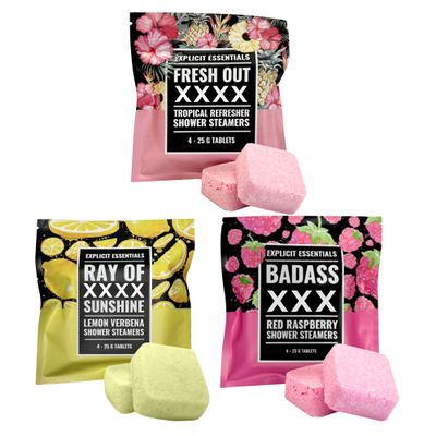Explicit Essentials Shower Steamers, Shower Steamer Spa Gift Set for Women, Shower Fizz Bundle