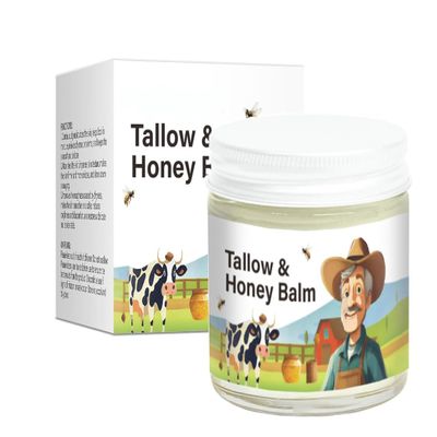 Aethra Tallow and Honey Balm,Beef Tallow for Skin,Handmade All-Natural Moisturizer with Grass-Fed Beef Tallow & Raw Wild Honey for Smooth, Hydrated Skin1PCS