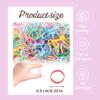 1000PCS Baby Hair Ties  Mini Rubber Bands for Infant & Toddler Hair, No-Damage, Tangle-Free, Gentle Stretch, Comes with Reusable Storage Pouch (Pastel Mix) view 3