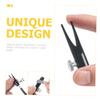 LOORGVEL Dual-Sided Eyebrow Pencil Sharpener 2pcs Compact Manual Sharpener Tool for Makeup Suitable for Eyeliner and Brow Pencils Shaped Slot view 2