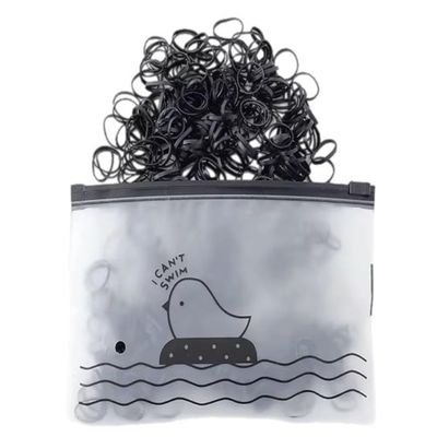1000PCS Baby Hair Ties  Mini Rubber Bands for Infant & Toddler Hair, No-Damage, Tangle-Free, Gentle Stretch, Comes with Reusable Storage Pouch (Black)