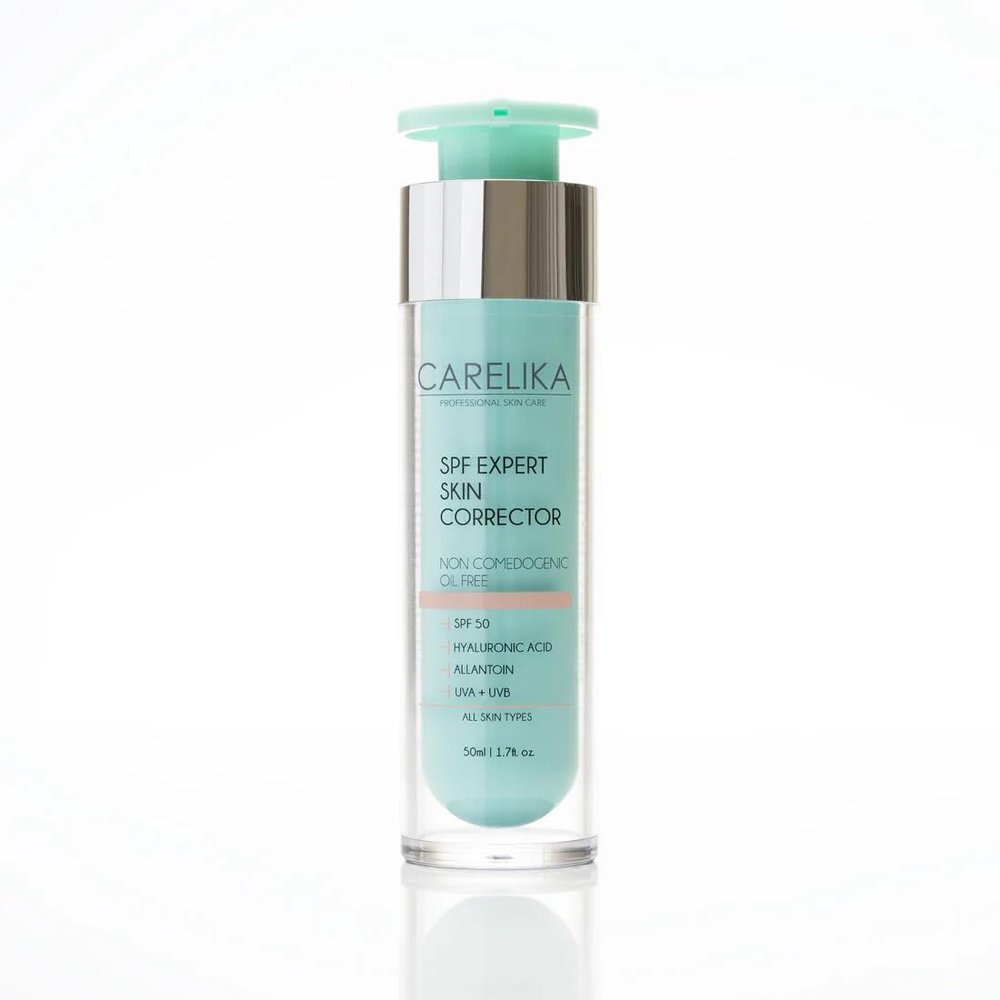 CARELIKA SPF Expert Tinted Skin Corrector with SPF50 | Hydrating Daily Sun Protection for Even Tone