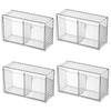 Alipis 4pcs Wall Mounted Cotton Swab Holder Storage Box for Cotton Makeup Pads and Hair Ties Compact Bathroom Organizer for Clean Countertops view 1