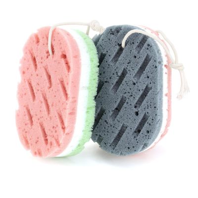 2 Pcs Bath Sponge, Deep Cleansing Body Loofah Sponge for Women Men, Large Size 3 Colors Foam Loofah for Gentle and Deep Exfoliation