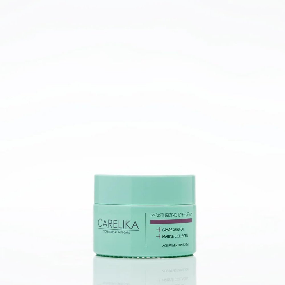 CARELIKA Collagen Eye Cream Anti-Aging Moisturizing Eye Cream for Dark Circles, Puffiness & Fine Lines Firming & Hydrating Formula 30ml Jar
