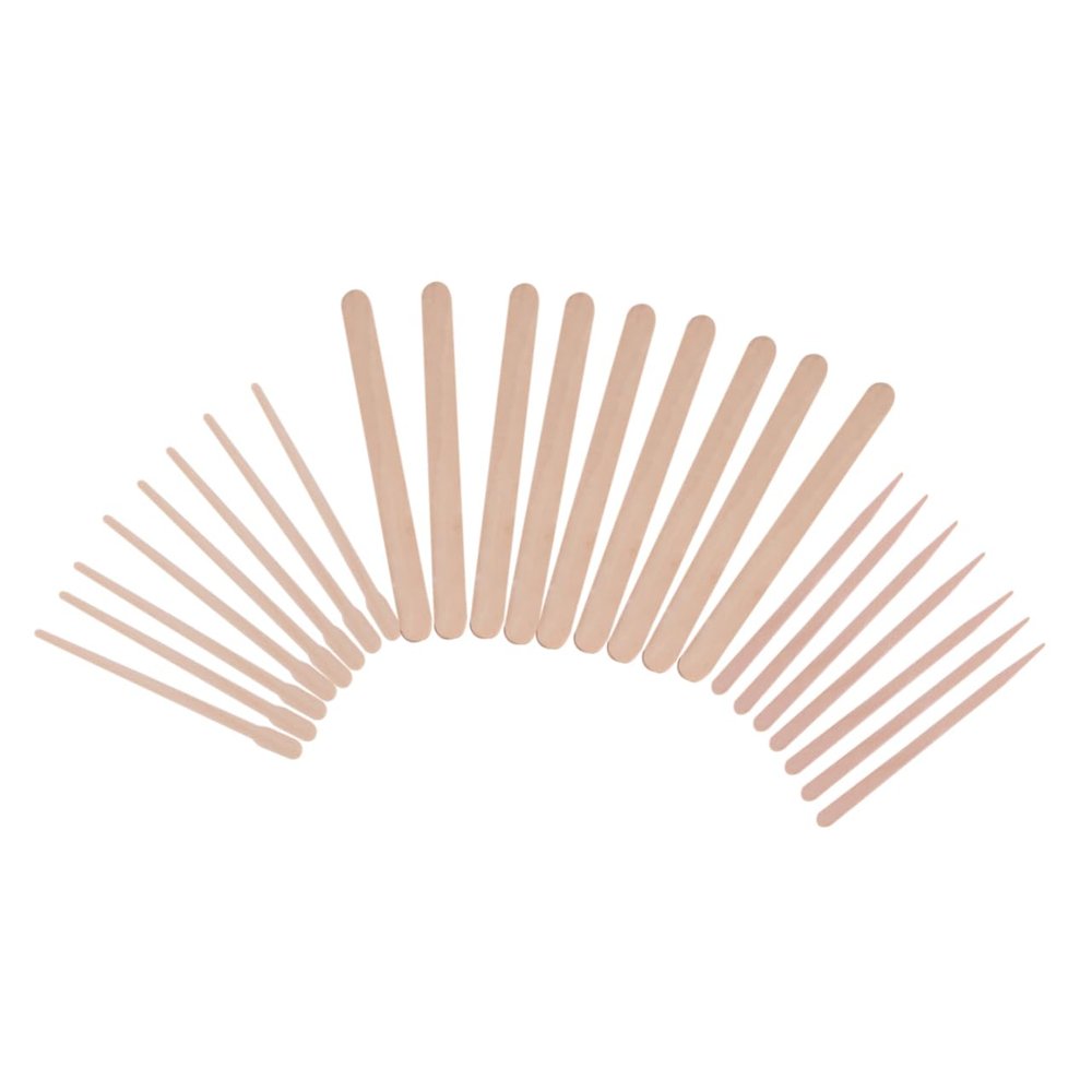 Beaupretty 600pcs Facial Hair Remover Hair Removal Wax Sticks Hard Wax Applicator for Body Face Eyebrow Use Salon Home
