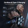 Clforczh Head Shavers for Bald Men - 7D Detachable Electric Razor, IPX6 Rotary Shavers with LED Display, Fast Charging Head Shaving, Gray view 4