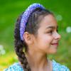 FROG SAC Sequin Headband for Girls, Sparkly Puffy Hair Band for Kids, Padded Toddler Head Bands, Sparkle Girl Hair Accessories (Purple, Child) view 3