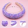 FROG SAC Sequin Headband for Girls, Sparkly Puffy Hair Band for Kids, Padded Toddler Head Bands, Sparkle Girl Hair Accessories (Purple, Child) view 4