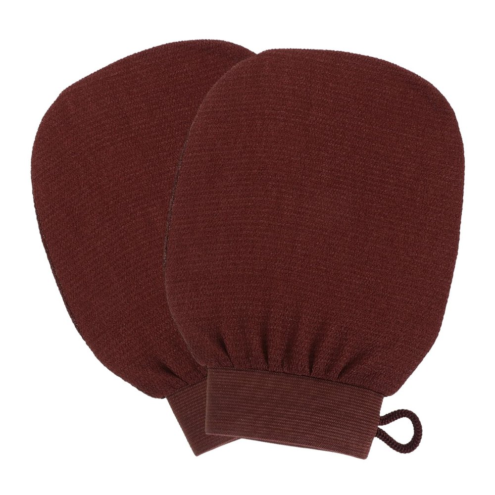 DEARMAMY 2pcs Exfoliating Gloves for Shower Bath Dead Skin Removal Scrub Mitts Soft Material Bathing Gloves
