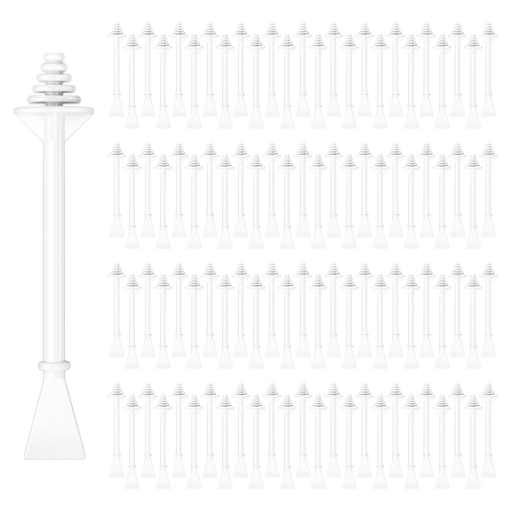 100 Pcs Nose Wax Sticks, Plastic Wax Applicator Sticks and Disposable Spatulas for Nostril Nasal Cleaning Ear Hair Removal