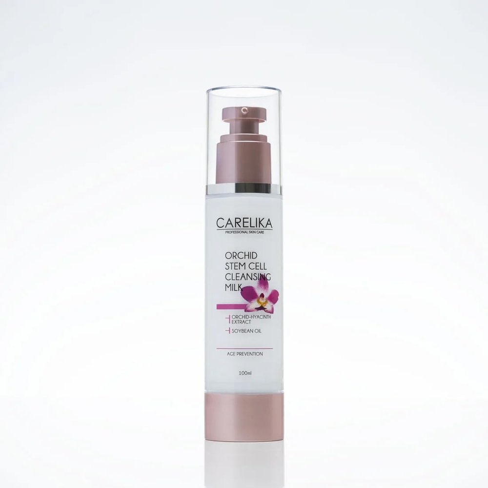 CARELIKA Orchid Stem Cell Cleansing Milk  Gentle Hydrating Makeup Remover & Cleanser with Orchid Extract & Stem Cells  Nourishes & Soothes Skin  100ml