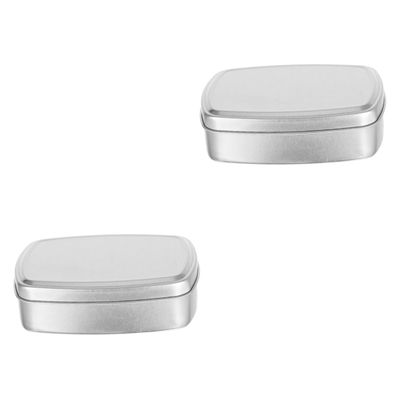Alipis 2pcs Wear-Resistant Aluminum Soap Storage Box Portable Multi-Functional Case for Travel Food-Grade Aluminum Box for Cosmetics and Skin Care Products