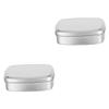 Alipis 2pcs Wear-Resistant Aluminum Soap Storage Box Portable Multi-Functional Case for Travel Food-Grade Aluminum Box for Cosmetics and Skin Care Products view 1