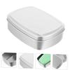 Alipis 2pcs Wear-Resistant Aluminum Soap Storage Box Portable Multi-Functional Case for Travel Food-Grade Aluminum Box for Cosmetics and Skin Care Products view 4