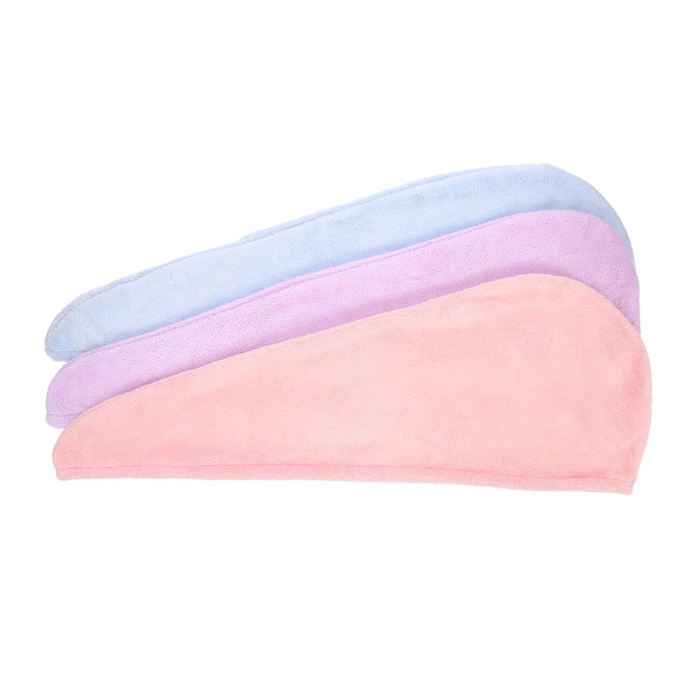 DONFAMDS 3pcs Fast Drying Hair Towels for Women Lightweight Microfiber Wraps for Quick Hair Drying Soft and Portable