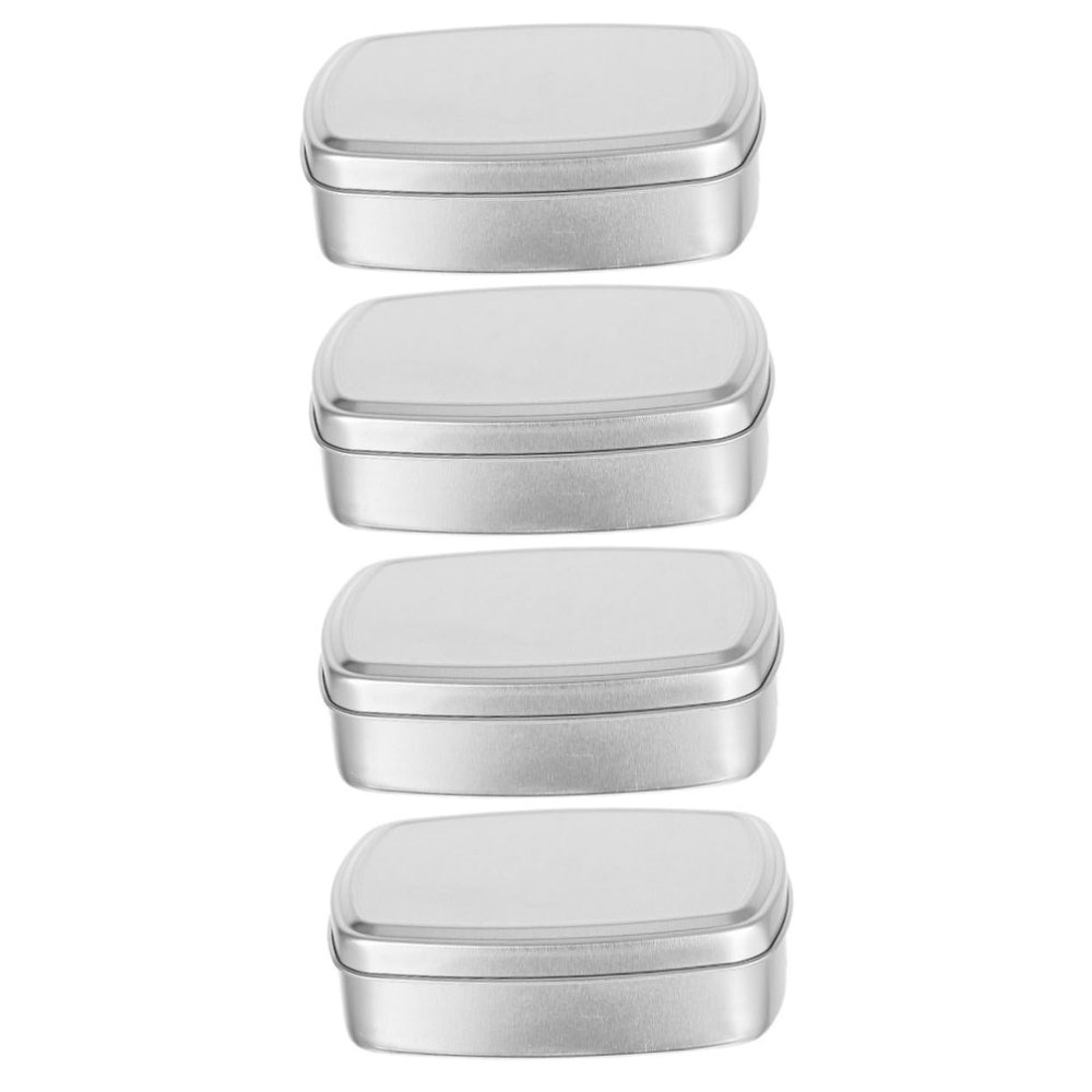 Alipis 4pcs Practical Aluminum Soap Box for Travel Leakproof Bar Soap Container Lid Compact Design for Cosmetics and Lotion Samples Food-Grade Case