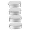 Alipis 4pcs Practical Aluminum Soap Box for Travel Leakproof Bar Soap Container Lid Compact Design for Cosmetics and Lotion Samples Food-Grade Case view 1
