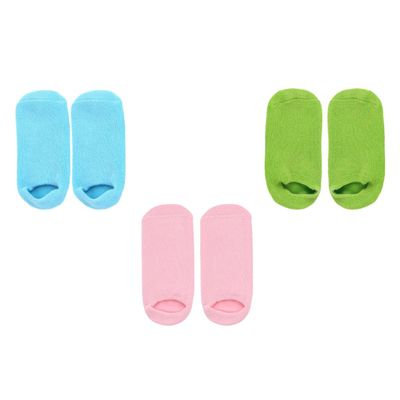 Beaupretty 3pairs Moisturizing Gel Foot Socks Green for Softening and Repairing Dry Feet Non- Spa for Beauty Salon and Home Use