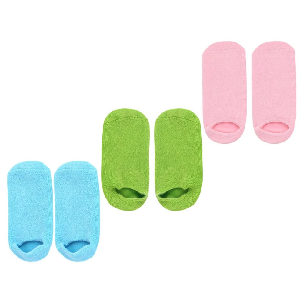 BIUDECO Essential Oil Foot Mask Socks 3 Pairs Moisturizing SPA Socks for Cracked Feet Universal Size Anti-Slip Design and Relaxation