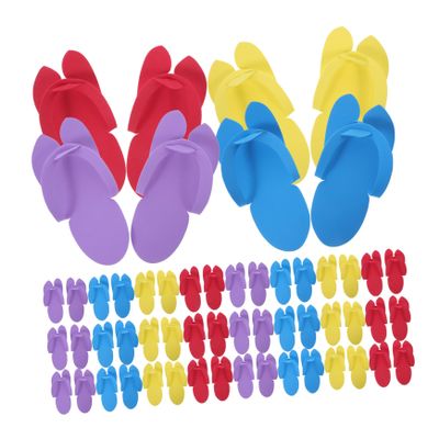 WRITWAA 48 Pairs EVA Disposable Spa Thong Slippers for Women