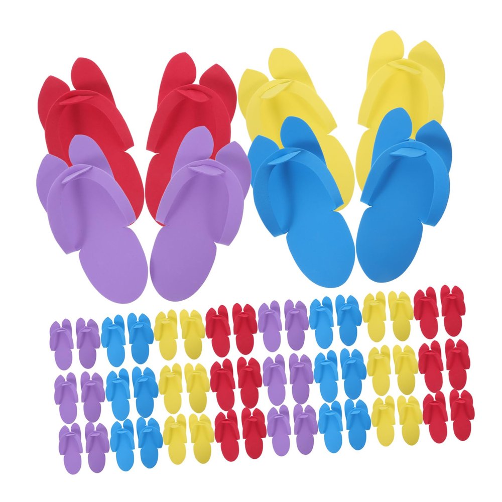 WRITWAA 48 Pairs EVA Disposable Spa Thong Slippers for Women