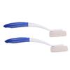 PartyKindom Long Handle Pumice Stone Foot Scrubber 2pcs Exfoliator Tool for Dead Skin Removal Ergonomic Foot Care Rasp for Home and Salon Use view 1