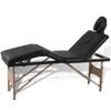 Black Foldable Massage Table 4 Zones with Wooden Frame,Health & Beauty,Personal Care,Massage & Relaxation,Massage Tables,110095 view 1
