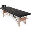 Black Foldable Massage Table 4 Zones with Wooden Frame,Health & Beauty,Personal Care,Massage & Relaxation,Massage Tables,110095 view 2