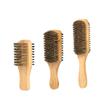 Beaupretty 3pcs Boar Bristle Beard Grooming Brush for Men Double-sided Beard Care Tool for Cleaning Softening Styling Includes Brushes view 1