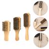 Beaupretty 3pcs Boar Bristle Beard Grooming Brush for Men Double-sided Beard Care Tool for Cleaning Softening Styling Includes Brushes view 3